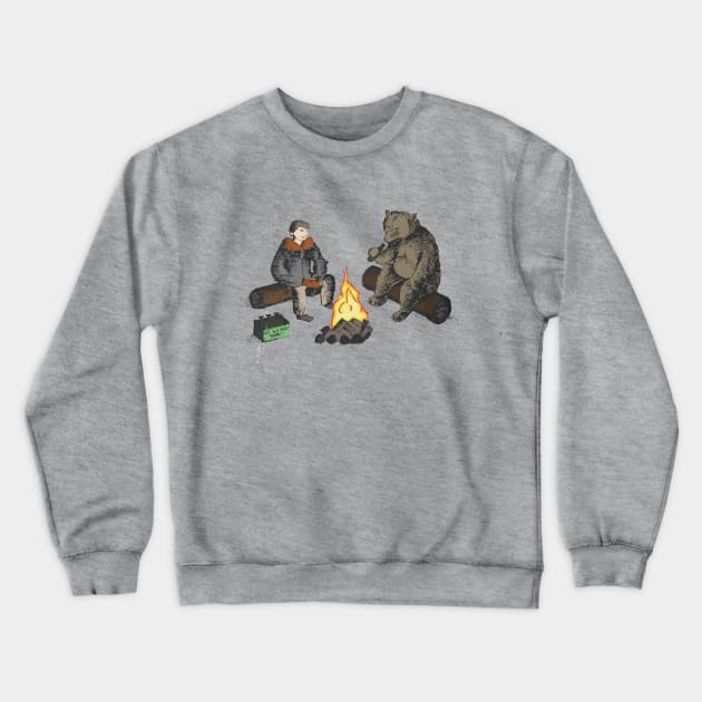 Camping Bear Crewneck Sweatshirt by patsyhanson